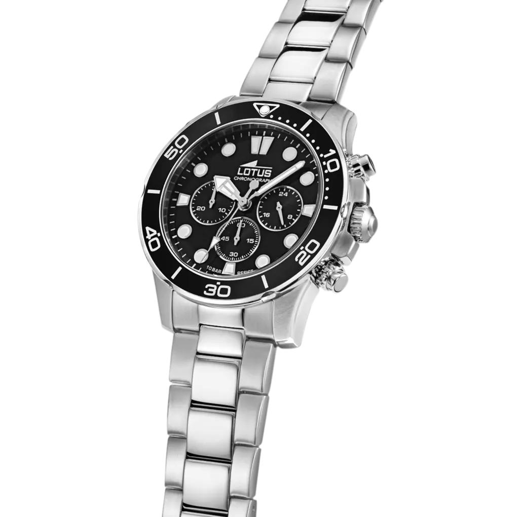 Reloj de hombre Lotus Excellent con esfera negra 18756/3 - Imagen 2