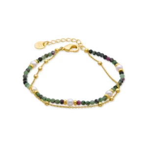 Pulsera Luxenter perla blanca acaba en oro amarillo 18k sgbx37911400