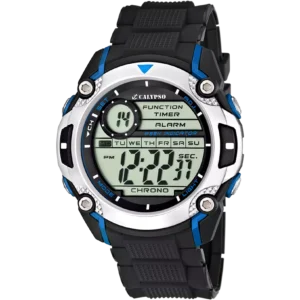 RELOJ CALYPSO CABALLERO DIGITAL FOR MAN K5577/2 NEGRO CORREA DE CAUCHO