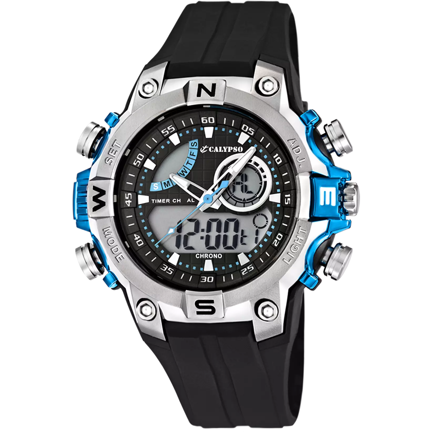RELOJ CALYPSO K5586/2 NEGRO CORREA DE CAUCHO, HOMBRE