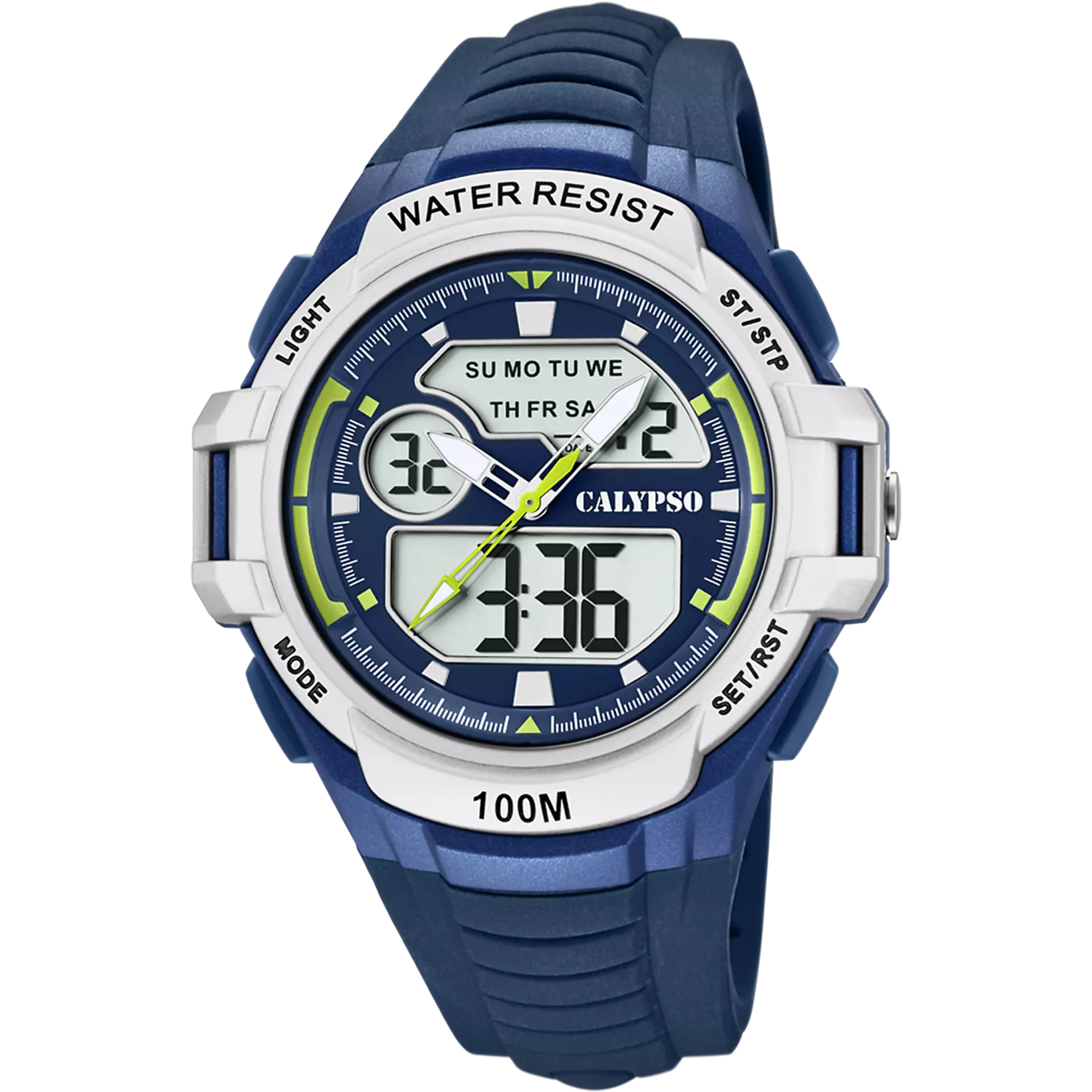 RELOJ CALYPSO PARA HOMBRE K5767/3 CAJA DE CAUCHO MULTI CORREA NEGRO