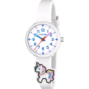 RELOJ CALYPSO MY FIRST WATCH K5844/1 BLANCO CORREA DE CAUCHO, MUJER