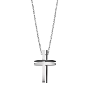 COLLAR CRUZ LOTUS STYLE LS1984-1/1 ACERO INOXIDABLE 316L, HOMBRE