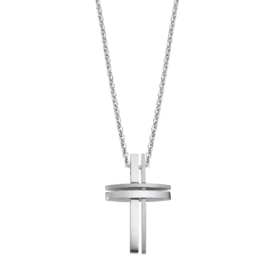 COLLAR CRUZ LOTUS STYLE LS1984-1/3 ACERO INOXIDABLE 316L, HOMBRE