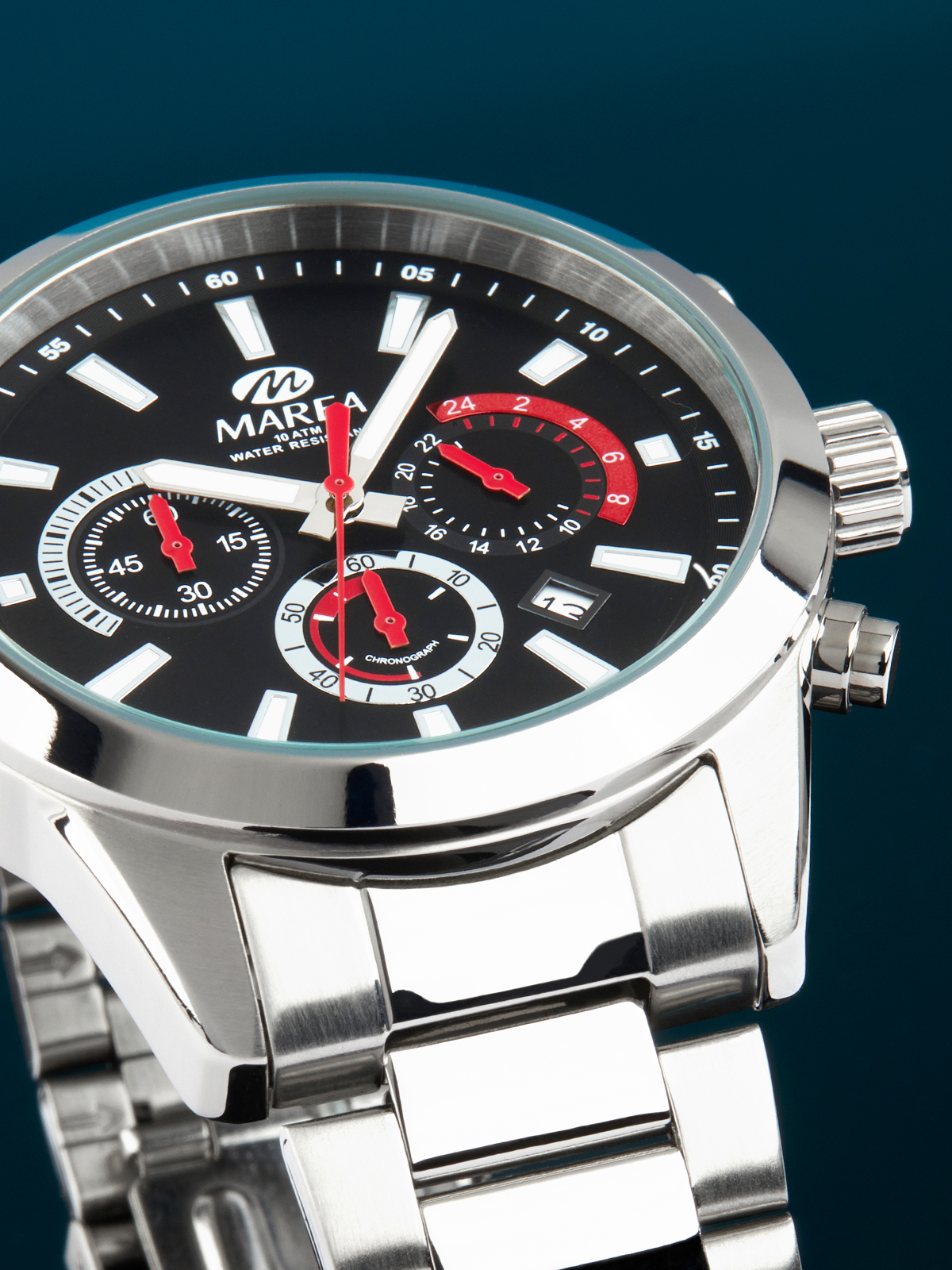 Reloj de hombre B36193/1 cronómetro de acero y esfera negra - Imagen 3