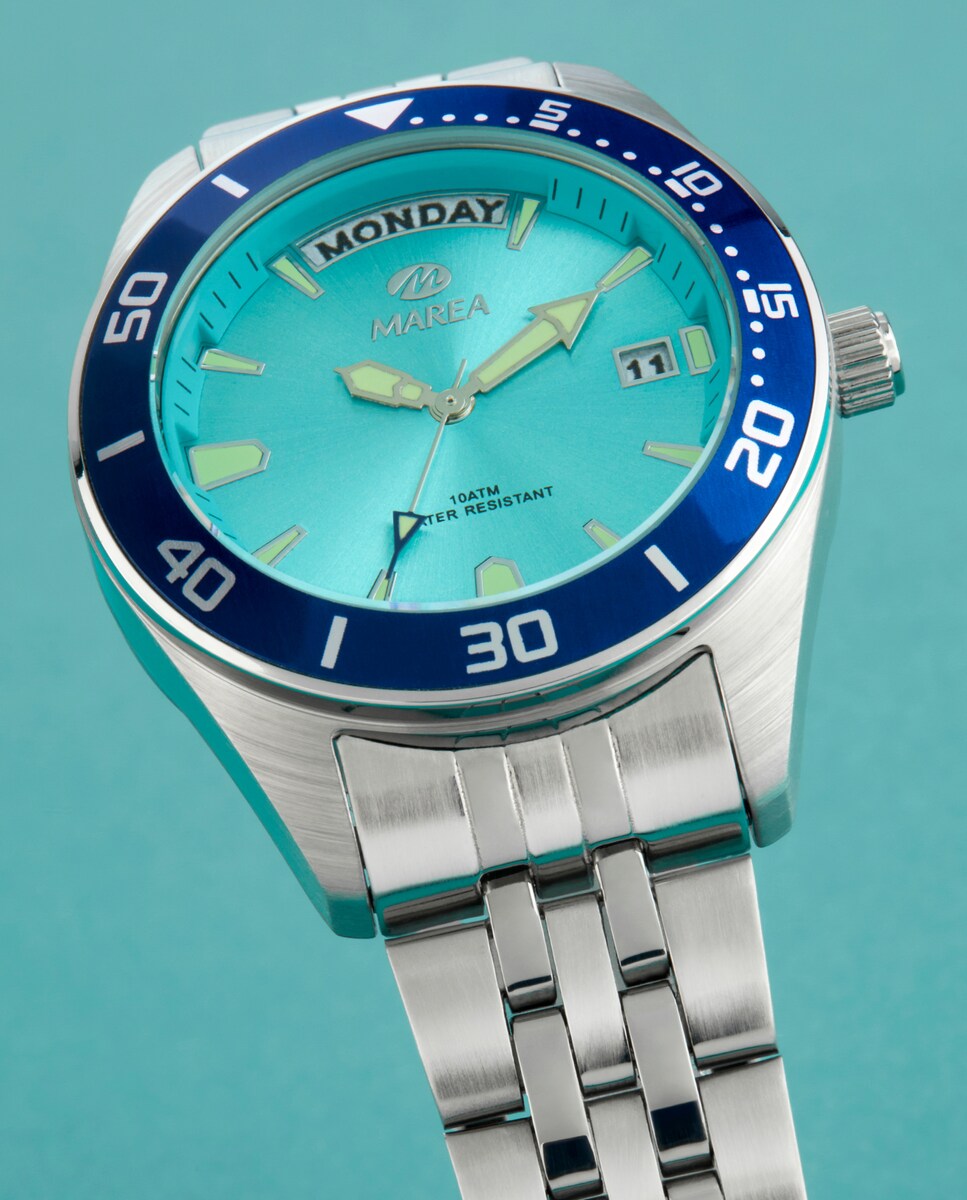 Reloj de mujer Marea B36203/2 de acero con esfera turquesa - Imagen 3