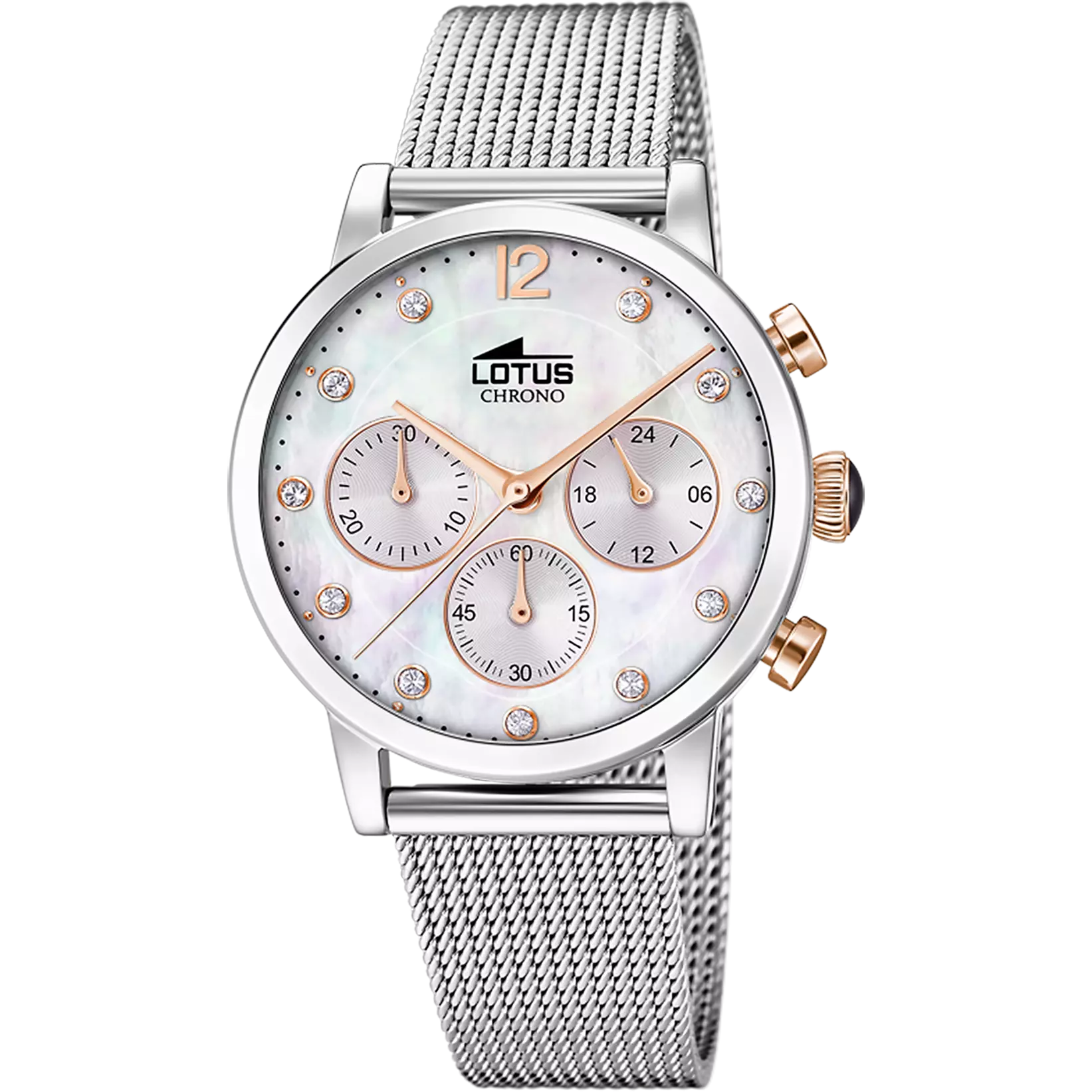 Reloj de mujer cronografo Lotus Trendy esfera blanca 18676/1