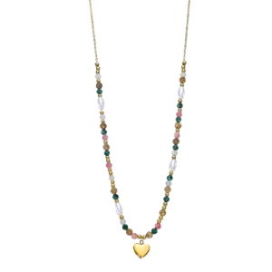 COLLAR LOTUS STYLE WOMAN'S HEART LS2553-1/2 ACERO INOXIDABLE, MUJER