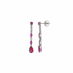 Pendientes Salvatore Plata de ley con Rodio