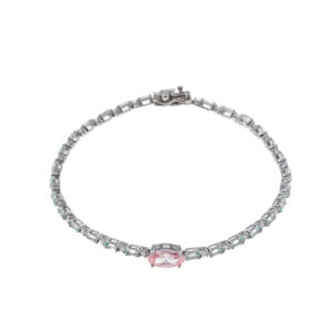 Pulsera Salvatore Plata de ley con Rodio