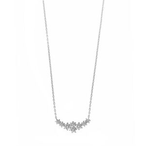 Collar Salvatore Plata de ley con rodio Nieve Circonitas 195C0090