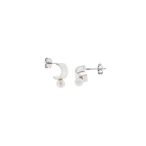 Pendientes Salvatore Plata de ley con Rodio perla