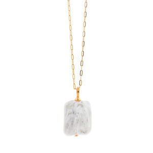 Collar Salvatore Chapado con Perla 275C0002