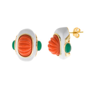 Pendientes Salvatore Esmaltado Blanco