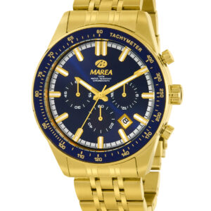Reloj Marea B36217/5 de acero dorado con esfera azul